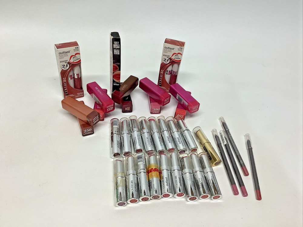 Covergirl Lipstick Lip Liner Lot 35 Pc Outlast Queen Collection Discontinued NOS